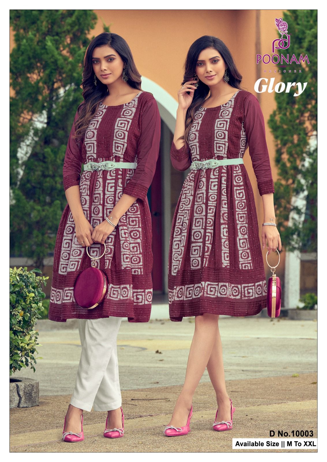 Glory By Poonam Printed Party Wear Kurtis Wholesale Market In Surat With Price